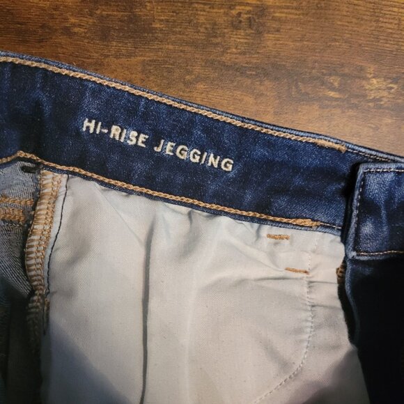 American Eagle Jeans 4 S Jegging Next Level Stretch Hi Rise Medium Dark Wash - Picture 5 of 12